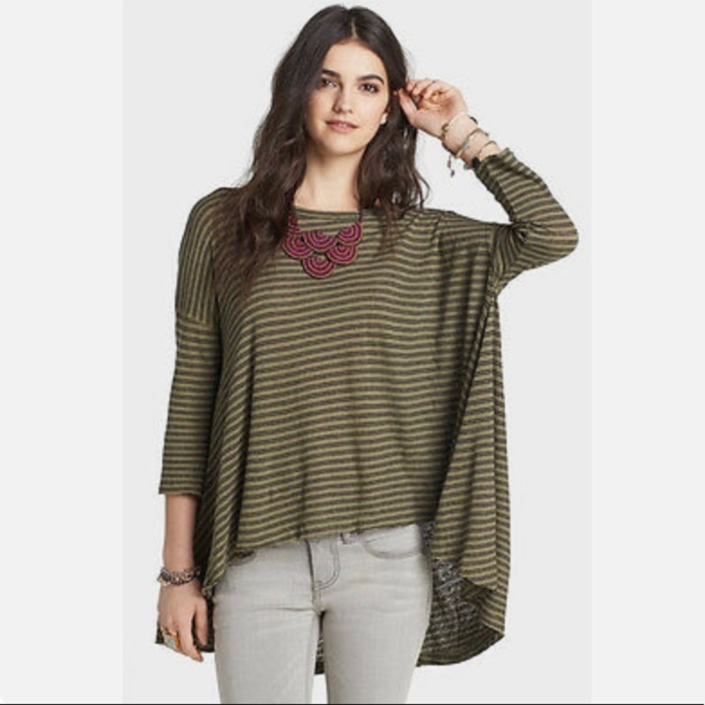 Free People | Circle in the Sand Stripe High/Low Top